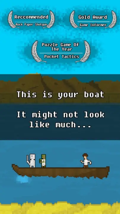 You Must Build A Boat, with a pixel boat filling above the matching grid